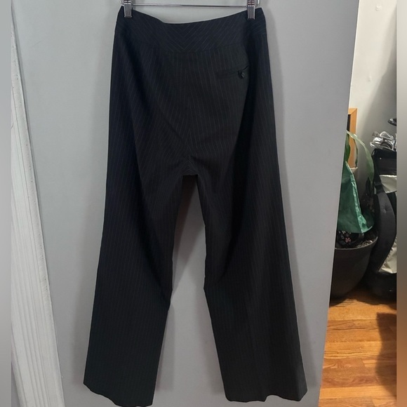 Banana Republic Charcoal Pinstripe Pants Sz 8 - Picture 3 of 4